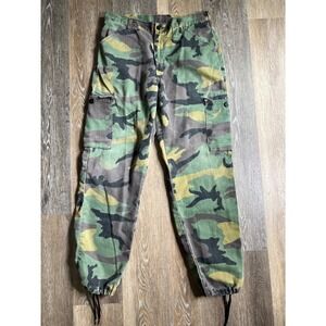 Liberty Cargo Pants Mens 34 Green Woodland Camo Tactical Utility‎ Trousers